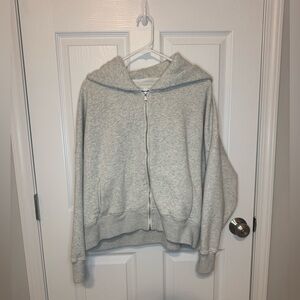 Abercrombie & Fitch Gray Oversized Cropped Hoodie XXL
